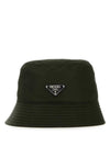 Triangle Logo Re-nylon Bucket Hat Tundra - PRADA - BALAAN 3