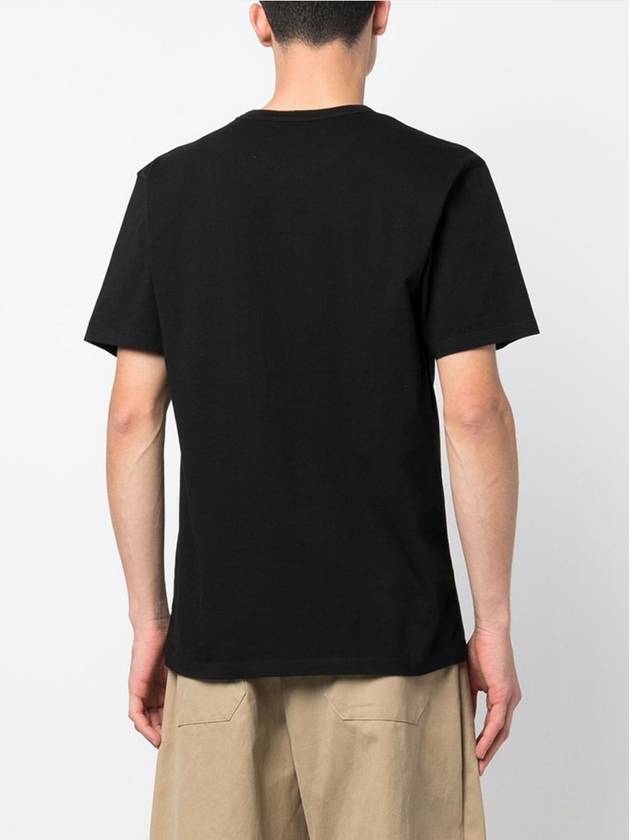 Dressed Fox Patch Classic Short Sleeve T-Shirt Black - MAISON KITSUNE - BALAAN 4