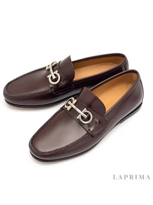 Salvatore Gancini Ornament Loafer Brown - SALVATORE FERRAGAMO - BALAAN.