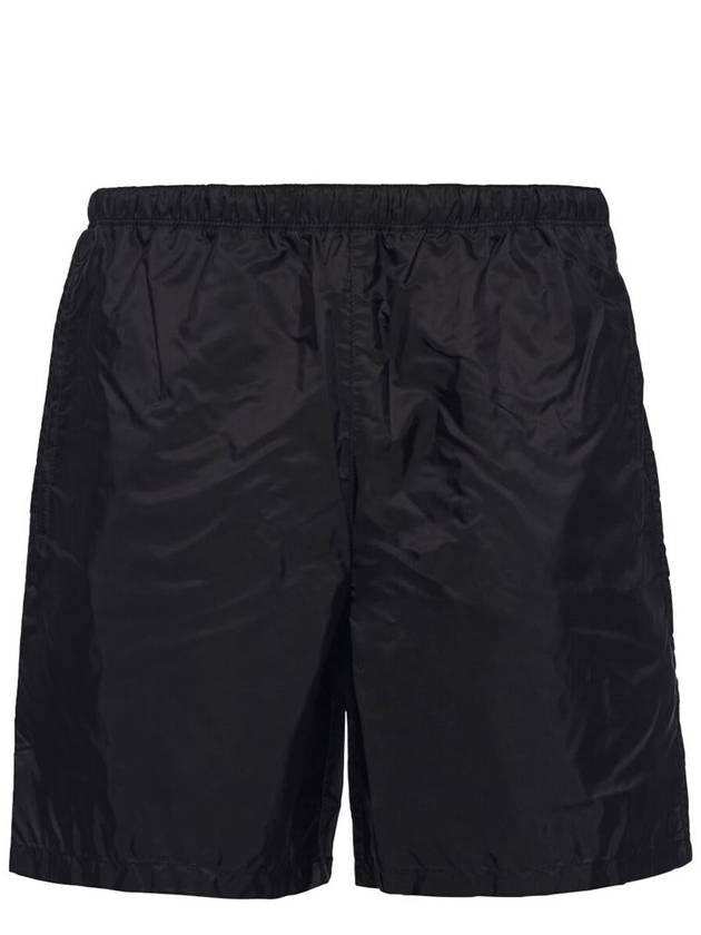 Logo Patch Re-Nylon Swim Shorts Black - PRADA - BALAAN 2