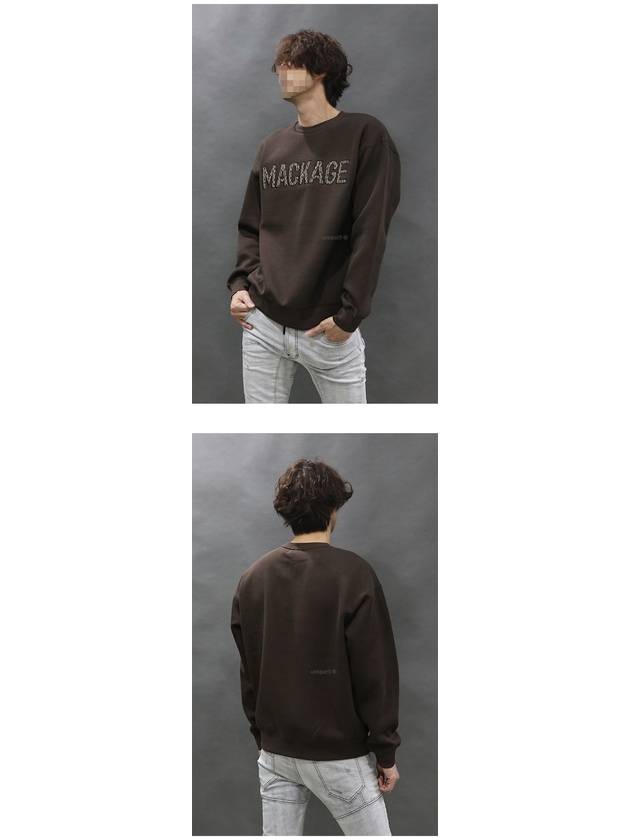 MAX MG Monogram Double Face Jersey Sweatshirt Coffee - MACKAGE - BALAAN 5