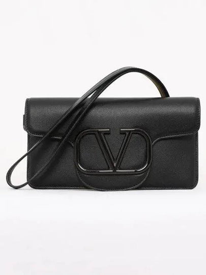 V Logo Clutch Bag Black - VALENTINO - BALAAN 2