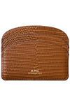 Demi Lune Half Moon Card Wallet Brown - A.P.C. - BALAAN 5