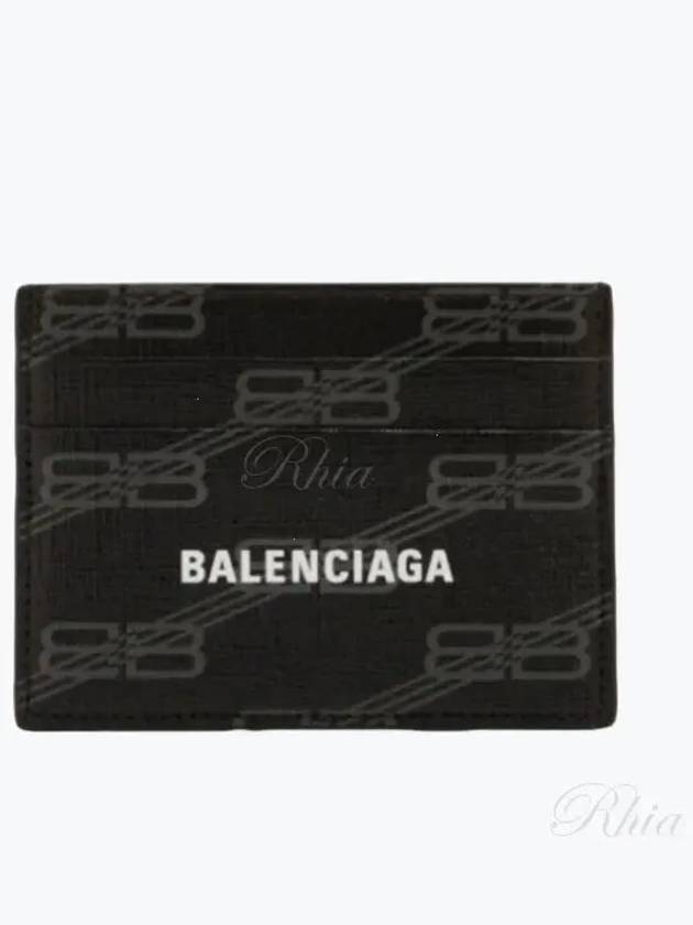 BB Monogram Card Wallet Black - BALENCIAGA - BALAAN 2