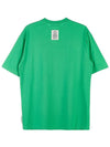 Women's Earth Apple Motif Cotton Short Sleeve T-Shirt Green - MSGM - BALAAN 3