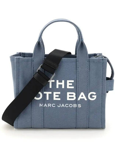 Logo Small Canvas Tote Bag Blue Shadow - MARC JACOBS - BALAAN 1