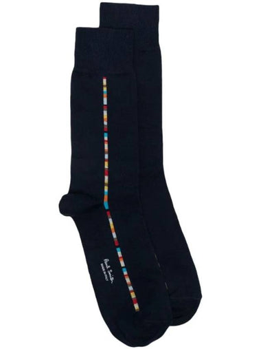 Signature Stripe Central Trim Socks Navy - PAUL SMITH - BALAAN 1