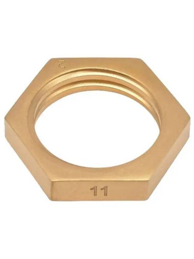 Bolt and Nut Ring Tumbled Yellow Gold - MAISON MARGIELA - BALAAN 1