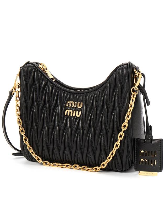 Matelasse Nappa Leather Shoulder Bag Black - MIU MIU - BALAAN 3