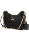 Matelasse Nappa Leather Shoulder Bag Black - MIU MIU - BALAAN 3