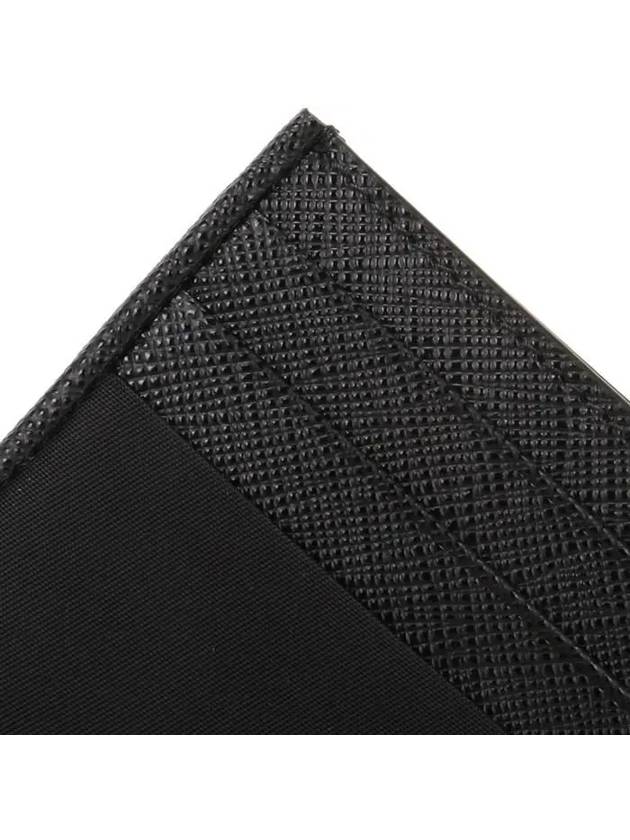 Triangle Logo Saffiano Leather Card Wallet Black - PRADA - BALAAN 8