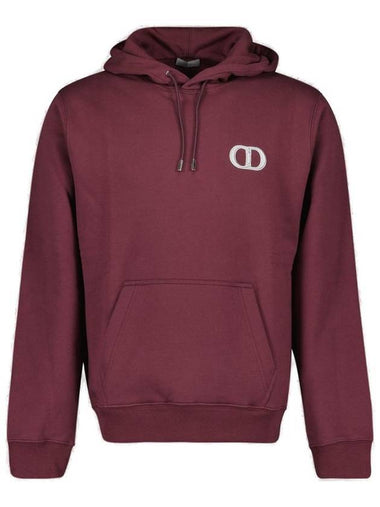 Cd Icon Embroidered Cotton Burgundy - DIOR - BALAAN 1