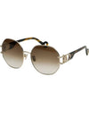 Sunglasses LNV126SLB 710 round fashion metal frame gold logo decoration - LANVIN - BALAAN 7