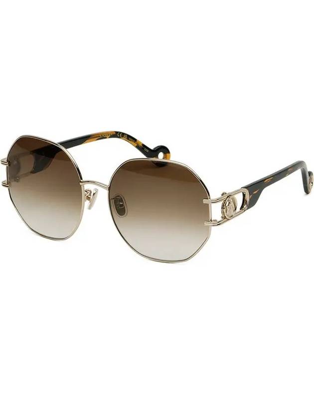 Sunglasses LNV126SLB 710 round fashion metal frame gold logo decoration - LANVIN - BALAAN 7