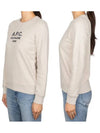 Women's Tina Logo Sweat Sweatshirt Navy - A.P.C. - BALAAN 4