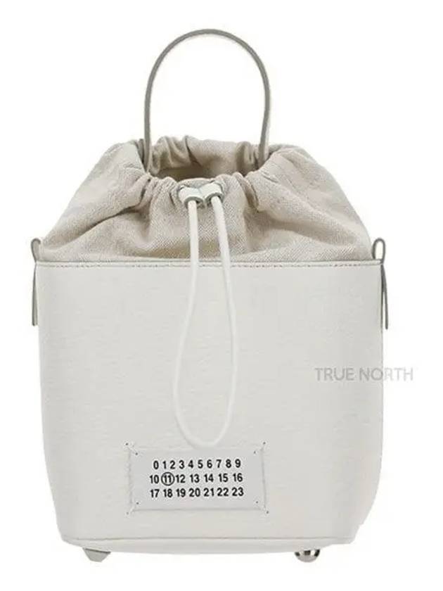 5AC Number Logo Texture Leather Bucket Bag Ivory - MAISON MARGIELA - BALAAN 2