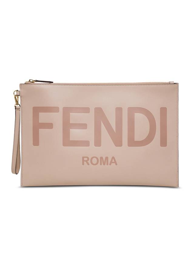 Flat Large Clutch Bag Pink - FENDI - BALAAN 1