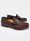 Horsesbit Nestor Grain Leather Loafers Cocoa - GUCCI - BALAAN 9