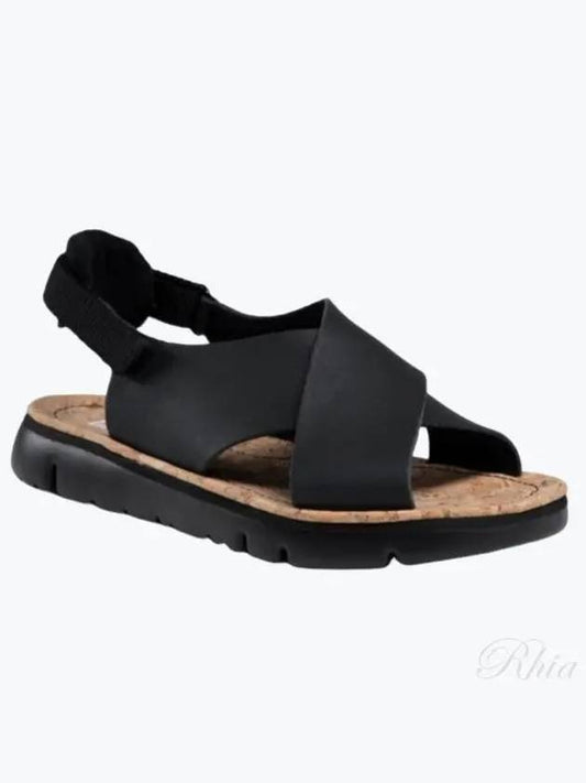 Oruga Leather Sandals Black - CAMPER - BALAAN 2