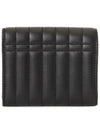 Lola Folding Small Quilted Leather Card Wallet Black Palladium - BURBERRY - BALAAN 3