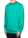 Acne Neck Logo Overfit Brushed Sweatshirt Fun Green BI0078 - ACNE STUDIOS - BALAAN 5