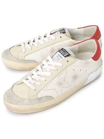 Superstar Leather Red Tab Low Top Sneakers White - GOLDEN GOOSE - BALAAN 2