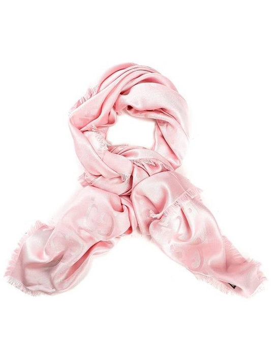 GG Jacquard Silk Wool Scarf Pink - GUCCI - BALAAN 2