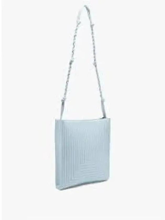 Women's Tangle Quilted Leather Shoulder Bag Sky Blue - JIL SANDER - BALAAN 1