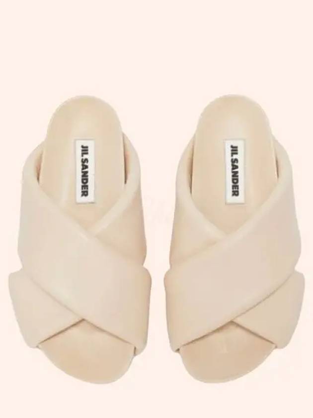 Women's Padded Cross Strap Slippers Pale Pink - JIL SANDER - BALAAN 2