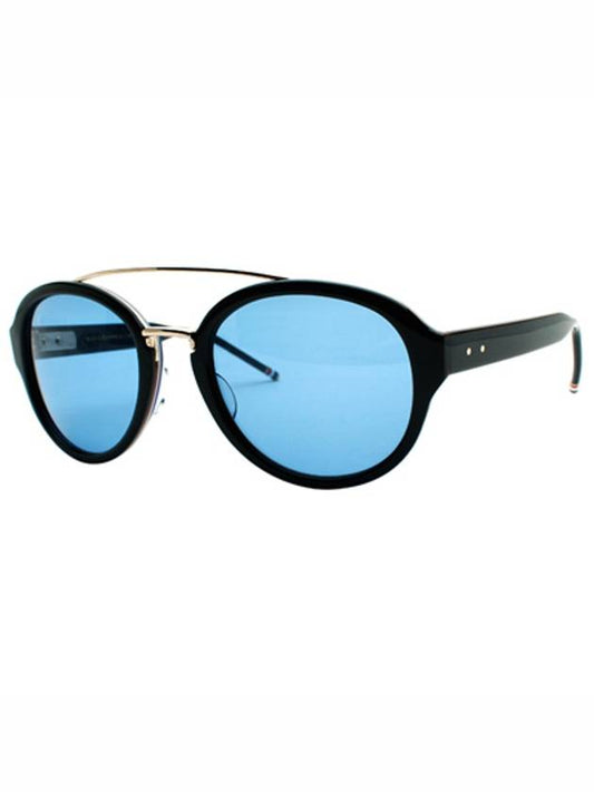 Sunglasses TB504DBLKAWBGLD54 Black Navy - THOM BROWNE - BALAAN 1