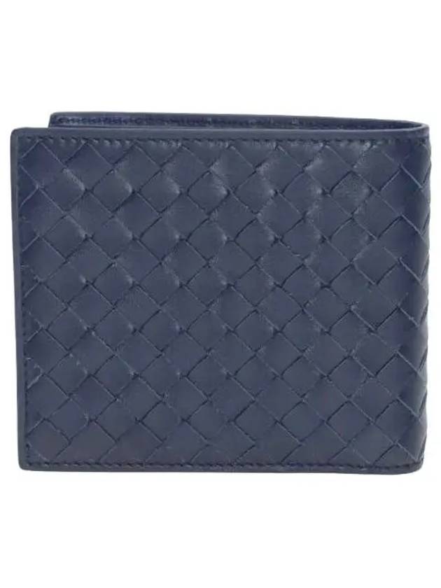 Intrecciato Weaving Half Wallet Navy - BOTTEGA VENETA - BALAAN 3