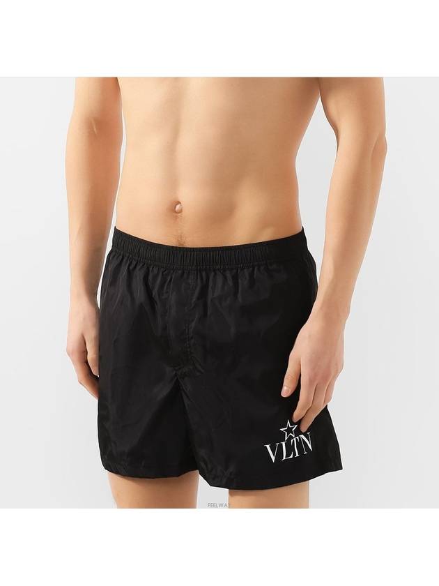 VLTN star logo swim shorts black - VALENTINO - BALAAN 2