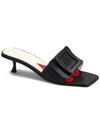 Covered Buckle Mules In Patent Leather Black - ROGER VIVIER - BALAAN 5