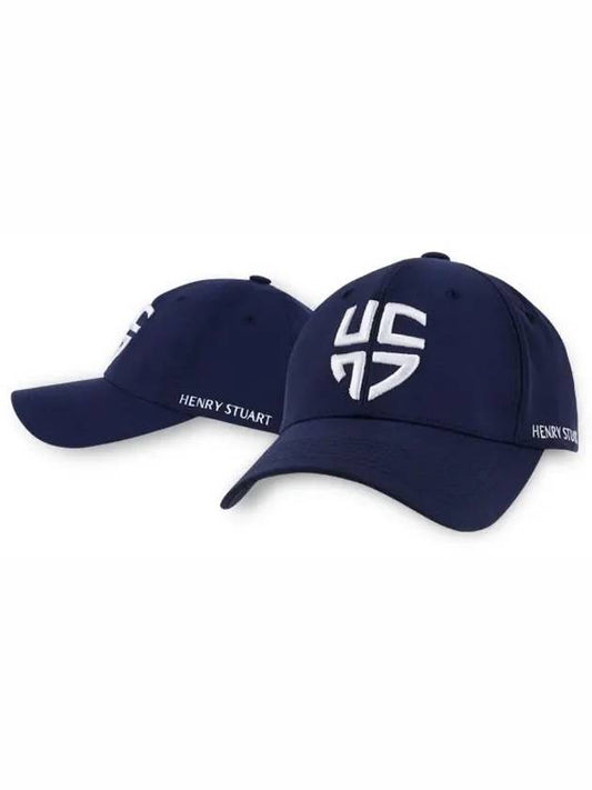 Initial embroidery golf hat ball cap navy - HENRY STUART - BALAAN 2