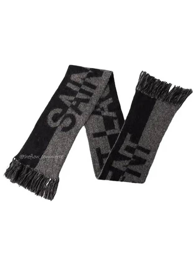 668797 3YI68 1061 Bicolor jacquard muffler - SAINT LAURENT - BALAAN 4