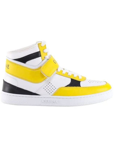 CT 03 Velcro Calfskin High Top Sneakers Yellow - CELINE - BALAAN 1