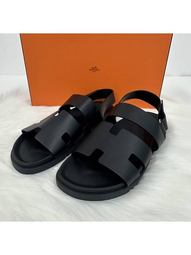 Genius Calfskin Sandals Black - HERMES - BALAAN 4