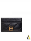 Crush Quilted Calfskin Card Wallet Black - BALENCIAGA - BALAAN 2