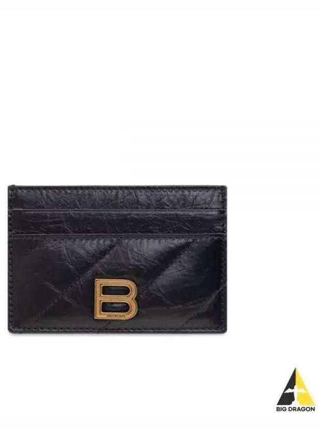 Crush Quilted Calfskin Card Wallet Black - BALENCIAGA - BALAAN 2