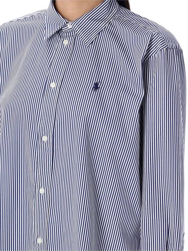 Polo Ralph Lauren Cropped Boxy Striped Cotton Shirt - POLO RALPH LAUREN - BALAAN 3