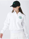 Rookie open collar neck long sleeve sweatshirt WHITE - MONBIRDIE GOLF - BALAAN 7