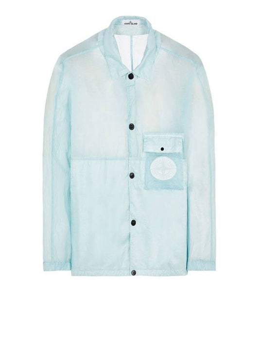 Lamy Button Pocket Long Sleeve Shirt Light Blue - STONE ISLAND - BALAAN 1