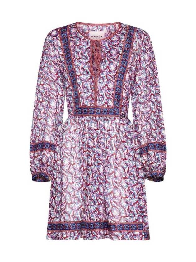 Women's Organic Cotton Mini Dress Violet - ISABEL MARANT - BALAAN 2