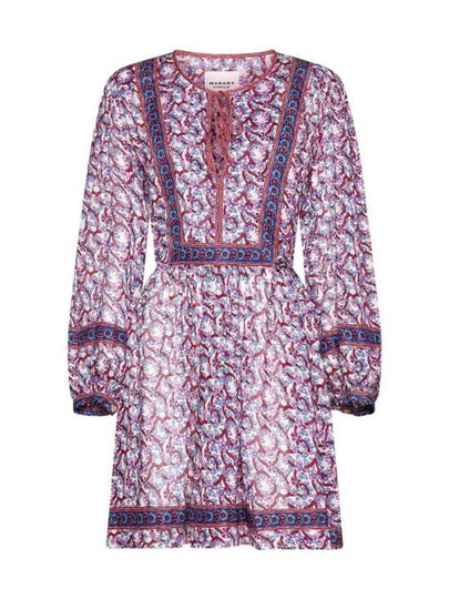 Women's Organic Cotton Mini Dress Violet - ISABEL MARANT - BALAAN 2