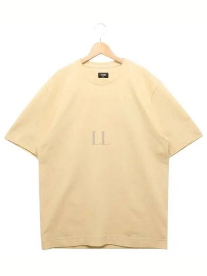 All-Over Logo Short Sleeve T-Shirt Beige - FENDI - BALAAN 2