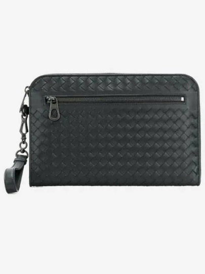 Intrecciato Documents Zipper Clutch Bag Black - BOTTEGA VENETA - BALAAN 2