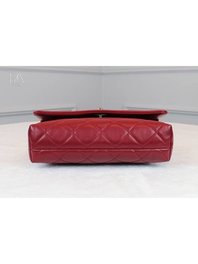 Women s 24th Calfskin Chain Flap Bag Red Condition A - CHANEL - BALAAN 6