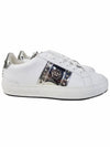 Logo Plaque Leather Low-Top Sneakers White - PHILIPP PLEIN - BALAAN 2