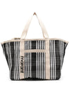 Warden Striped Tote Bag Black - ISABEL MARANT - BALAAN 1