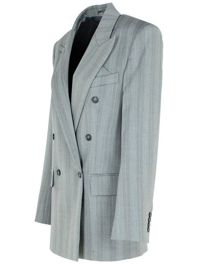 Sportmax 'Merlot' Grey Virgin Wool Blend Blazer - MAX MARA SPORTMAX - BALAAN 2